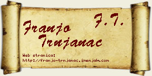Franjo Trnjanac vizit kartica